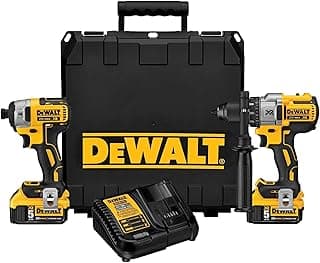 DEWALT 20V MAX Hammer Drill and Impact Driver, Cordless Power Tool Combo Kit with 2 Batteries and Charger (DCK299P2) image