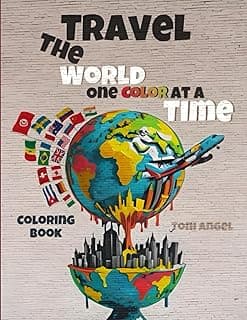 Travel the World One Color at a Time: Coloring Book image