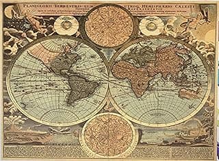 FLINK Antique World Map Foil Jigsaw Puzzle image