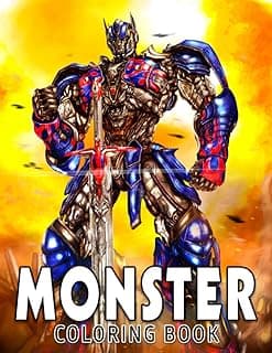 Monster Coloring Book: Filled with High Quality Images of Strong and Powerful Character for Kids and Adults to Relax and Color! image