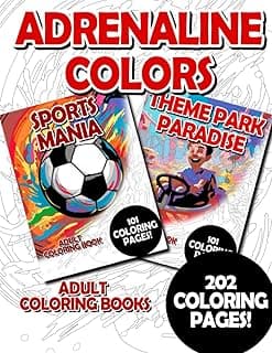 Adrenaline Colors: Adult Coloring Book for Relaxing and Mindfulness (premium adult coloring bundles) image