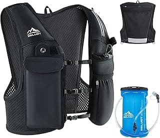 Running Vest for Women Men, USA Original Patent, Lightweight Breathable Hydration Backpack with 1.5L Water Bladder, Adjustable Chest Straps Running Hydration Vest for Trail Running image