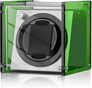 Watch Winder Smith Watch Winder for Single Automatic Watches - Rainbow Colorful Watch Winder Box Green image