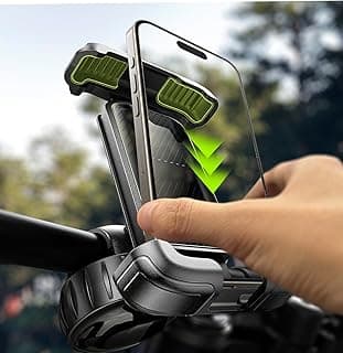 LISEN Bike Phone Holder, [2024 Upgrade] Motorcycle Phone Mount, Bicycle Phone Holder, Handlebar Phone Mount, for iPhone Bike Mount, Bike Accessories, Bicycle Accessories for iPhone 4.7-7" Smartphones image