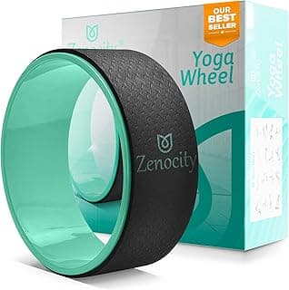 Yoga Back Roller - Yoga Wheel for Stretching and Back Pain Relief - Back Stretcher - Foam Roller - Balance Accessory for Stretching - Thick Padding for Comfort - Improve Flexibility image