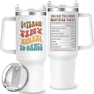 Dance Teacher Gifts for Women,40oz Dance Teacher Cup Tumbler with Handle,Teacher Appreciation Gifts, Back to School Teacher Gifts for Teacher Birthday Thank You Gift for Teacher Gift image