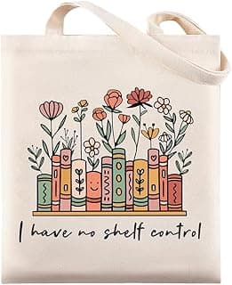 Book Lovers Gifts, Funny Bookish Gifts, Canvas Book Bags for Women, Cute Tote Bag for Readers image