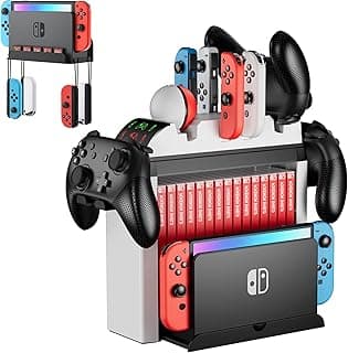 Switch Organizer with Controller Charging Dock and Switch Wall Mount image
