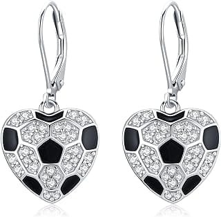 Basketball/Baseball/Soccer/Golf/Volleyball/Football Earrings for Women 925 Sterling Silver Sports Jewelry Gifts for Sports Lovers Coach Player