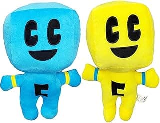2024 New Creeper Plush Filler(11 inch), Plush Doll Soft Plush Toy Cute Pillow, Favorite Birthday Gift for Boys and Girls (Yellow+Blue)