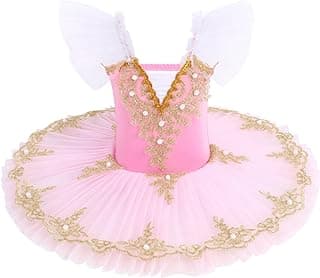 Girls Camisole Skirted Leotard Swan Lake Ballet Dance Outfit Tutu Princess Dress Ballerina Costume for Performance image