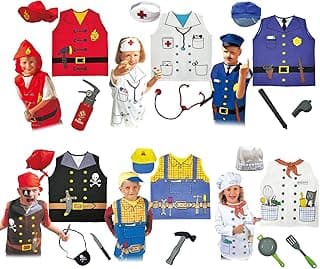 Dress Up Trunk for Kids, Pretend Dress Up Collection with Accessories, Halloween Dressup for Role Play