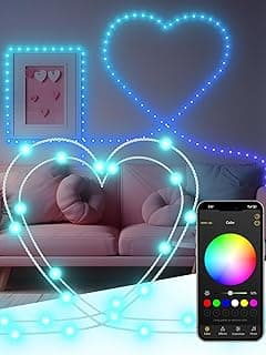 Brizled Smart String Lights, 100 LED RGB Color Changing Mini Ball String Lights USB Powered Fairy Lights Music Sync Globe Twinkle Lights App Controlled for Indoor Party Room Decor image