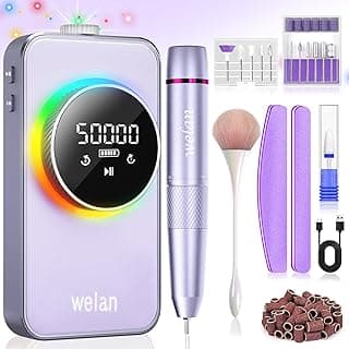 Electric Nail Drill Professional 50000RPM, Electric Nail File Portable Nail Drill Kit, 6000mAh Rechargeable Nail Drill Machine for Acrylic Gel Nails, Manicure Polishing Nail for Salon Home