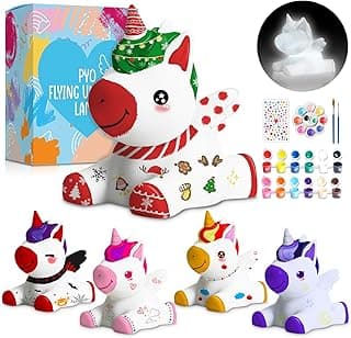 Paint Your Own Flying Unicorn Lamp Kit, DIY Unicorn Crafts Night Light, Arts & Crafts for Kids Age 8-12, Painting Art Supplies, Birthday Easter Party Holiday Gift for Teens Girls Boys Age 3 4 5 6 7 8+