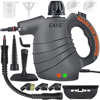 Handheld Steam Cleaner, Portable Steamer for Cleaning, with Steam Lock Button for Hands-free Steaming, 12 in 1 Set Pressurized Hand Held Car Steamer for Furniture, Upholstery, Tile Grout, Home Use image
