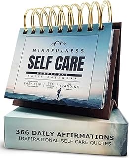 MESMOS 366 Mindfulness Self Care Quotes Daily Motivational Calendar, Inspirational Gifts for Men, Office Decor for Men and Women, Office Gifts Desk Accessories, Stress & Anxiety Relief Items image