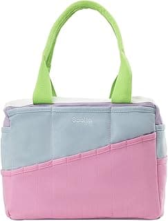 Studio Bag: Art Supply Storage Organizer & Pottery Tool Bag, Washable Craft Tote, Knitting Yarn Bag, Crochet Project Bag, 30 Pockets, 15+ Canvas Colors, Artist Bag for Adults (80's Windbreaker) image