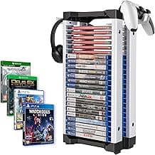 Game Storage Tower Universal Video Game Storage for 24 Games Storage ABS Stand Compatible with PS5 PS4 Xbox Nintendo Switch Games Gamer Gifts (23) image