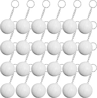 24 Pack Volleyball Keychains,Volleyball Party Favors Supplies,Mini Volleyball Stress Ball Keychains,Sports Ball Keychains,School Carnival Reward,Party Bag Gift Fillers for Boys Girls Kids (Volleyball) image