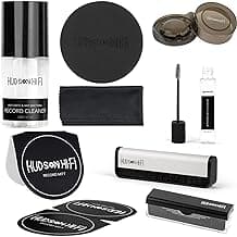Vinyl Record Cleaning Kit 9-in-1 - Record Mitts, Anti-Static Record Cleaner w/Microfiber Cloth, Label Protector, Velvet & Carbon Fiber Record Cleaning Brush, Gel Stylus Cleaner for Record Needles image