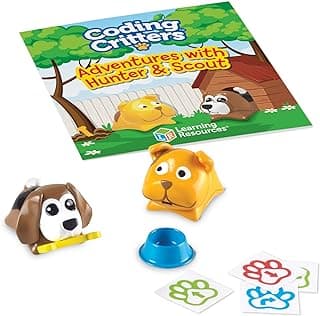 Learning Resources Coding Critters Pair-A-Pets Dogs Hunter & Scout,Screen-Free Early Coding Toy For Kids, Interactive STEM Coding Pet, 5 Pieces, Ages 4+ image