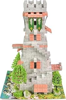 Strateg BLOCKY House Building Set of Mini Architecture Bricks, Ceramic Toy Blocks, Heavenly Fortress image