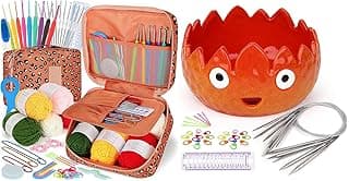 Coopay Beginners Crochet Kit Comes with Large Flame Yarn Bowl for Knitting image