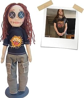Handcrafted Custom Doll with Button Eyes, Turn Your Photo into a Personalized Cloth Doll, Ideal Gift for Any (12 Inches)