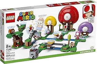 LEGO Super Mario Toad’s Treasure Hunt Expansion Set 71368 Building Kit; Toy for Kids to Boost Their Super Mario Adventures with Mario Starter Course (71360) Playset (464 Pieces)