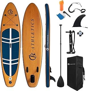 Inflatable Stand Up Paddle Board (6 Inches Thick), ISUP Package W/Premium SUP Accessories & Backpack, Non-Slip Deck,Fins, Adjustable Paddle, Leash, Hand Pump,Standing Boat for Youth & Adult