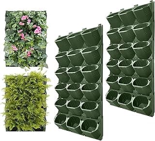 Self Watering Wall Planter with 36 Pots, Vertical Garden Planter for Indoor Plants, Wall Mounted planters Hanging Flower Herbs Vegetables, Wall Garden for Home (Green) image