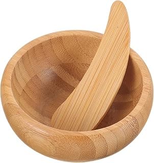 Beaupretty Skin Care Kit Mask Bowl Set Cute Small Skin Care Mask Bowl Bamboo Mask Mixing Bowl Makeup Cosmetic Tool for Ladies Women DIY Skin Care Cosmetics Clay Tools image