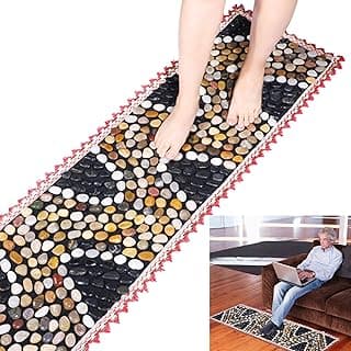 Foot Massager mat，Natural Stone Foot Acupressure Mat - Reflexology & Relaxation Tool for Tired Feet，Best Gifts for Elders image