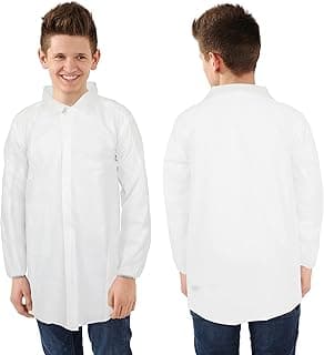 Disposable Lab Coats for Kids, 12 Pack - Lab Coats for Kids Science Party (Youth Medium) image