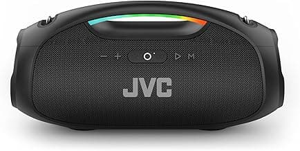JVC Portable Speaker SP-PA15BT, 120W Max Output with Powerful Bass, 11 Hour Battery Life with Rechargeable Battery, Quick Charging, Waterproof IPX6 Rated image