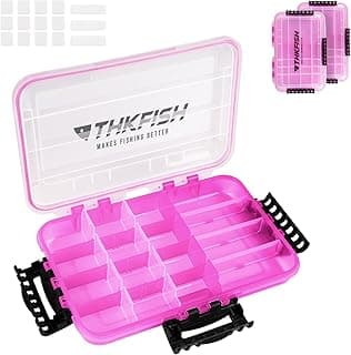 THKFISH Fishing Tackle Box 3600 Tackle Tray Floating Fishing Lure Box Storage Organizer Small Plastic Box with Adjustable Dividers,Sun-proof image