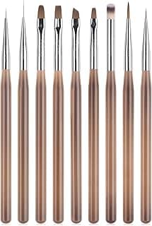 9pcs Nail Art Brush Set Nail Dotting Tools Nail Art Design Brushes Gel Polish Nail Polish Brushes 3D Nail Art Decorations Brush Nail Art Drawing Painting Brushes Manicure Nail Art Tool Set