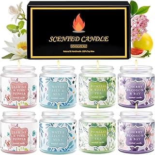 Scented Candles Gift Set,8 Pack Candles for Home Scented, 200 Hour Long Lasting Soy Wax Aromatherapy Candle Set, Christmas Birthday Gifts for Women with Gift Box image