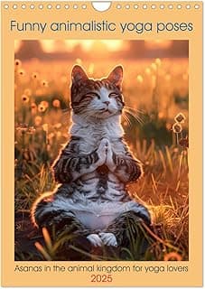 Funny animalistic yoga poses (Wall Calendar 2025 DIN A4 Portrait), CALVENDO 12 Month Wall Calendar image