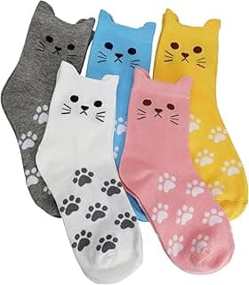 Cat Socks Womens Fun Socks Cute Animals Novelty Casual Socks Funny Birthday Christmas Gifts for Cat Lovers image