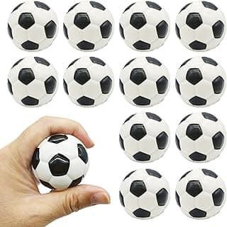 Urspasol 12 Pack Mini Soccer Stress Balls 2 Inch Small Sports Balls Soft Foam Soccer Squeeze Balls for Party Decor, Favors, Gifts,School Rewards, Anxiety Relief Hand Exercise image
