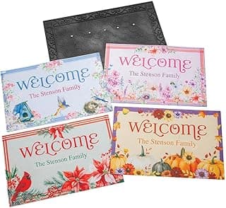 Fox Valley Traders Personalized Seasonal Welcome Doormat Collection image
