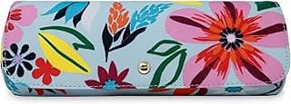 kate spade new york Travel Jewelry Case Organizer, Fabric Jewelry Box for Women, Cute Jewelry Organizer Holds Necklaces, Rings, Bracelets, Small Jewelry Roll (Safari Floral) image