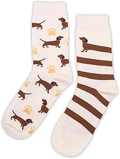 Dachshund Themed Funny Socks, Gifts for Dachshund Lovers, Dog Lovers, Friends, Family, International Dog Day, Birthday, Christmas, Thanksgiving, Valentine’s Day, Easter, etc. (020) image