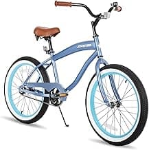 JOYSTAR 20 24 26 Inch Beach Cruiser Bike for Men and Women, Teenagers, 20-24-26-Inch Wheel Options, Durable Steel Frames, Single Speed, Coaster Brake, Multiple Colors
