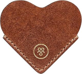 Maxwell Scott - Personalized Womens Luxury Leather Corner Bookmark - The Sanza - Chestnut Tan image