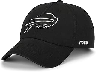 Men's NFL Team Logo Black & White Casual Hat Caps image