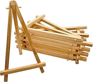 7.5 Inch Mini Wood Display Easel, 10 Pcs Tabletop Easels for Displaying Photos, Picthres image