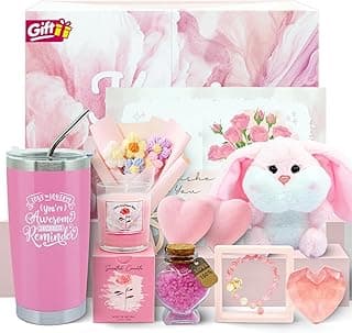 Birthday Gifts for Women, 9 Pcs/set Relaxing Spa Gifts Basket, Exquisite Double Door Design Gifts Box for Mom, Wife, Friend, Girlfriend, Graduate